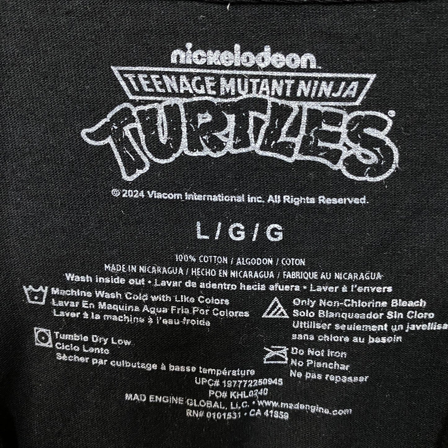 Teenage Mutant Ninja Turtles Tshirt size large