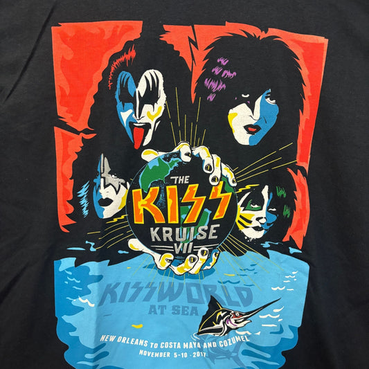 Kiss Kruise Kiss World at Sea rock tshirt Medium