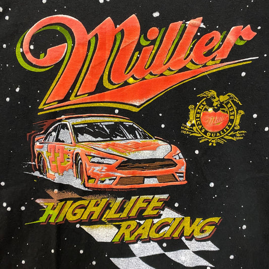 Junkfood Miller HighLife Racing Graphic Design T-Shirt Medium