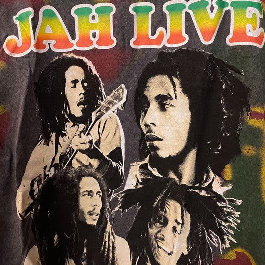 Bob Marley Jah Live Retro Style Graphic T-Shirt Small