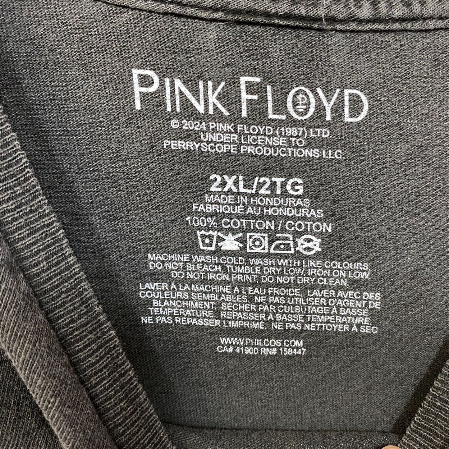 Pink Floyd The Dark Side of the Moon Gray T-Shirt XXL