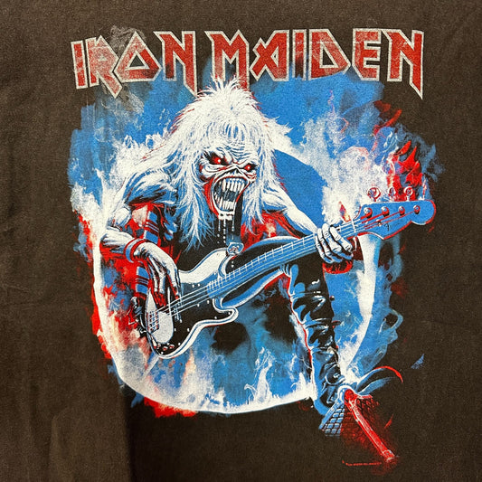 Iron Maiden Eddie Rock Mineral wash Rock Tshirt size Large