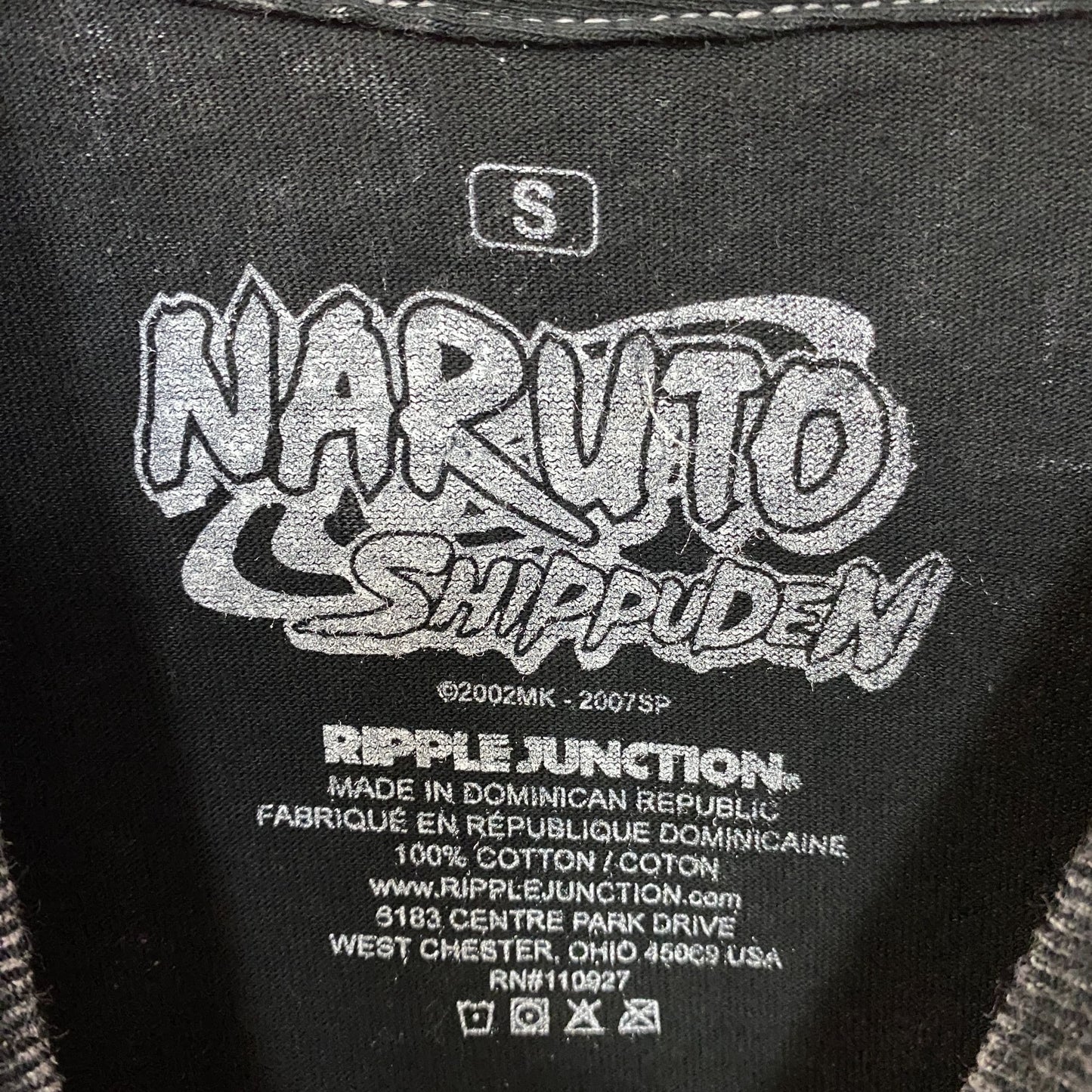 Naruto Shippuden Anime Naruto Uzumaki Acid-Washed T-Shirt Small