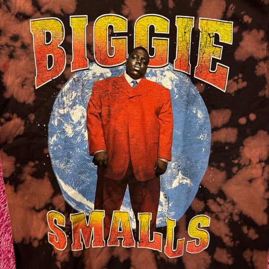 Biggie Smalls Kingpin of Planet Earth Hip Hop Bleach Dye M