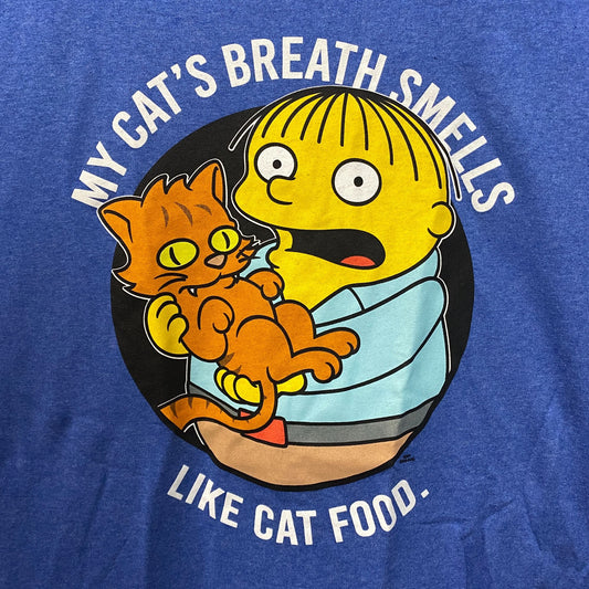 The Simpsons Ralph and His Cat Graphic Tee Royal Blue 2XL