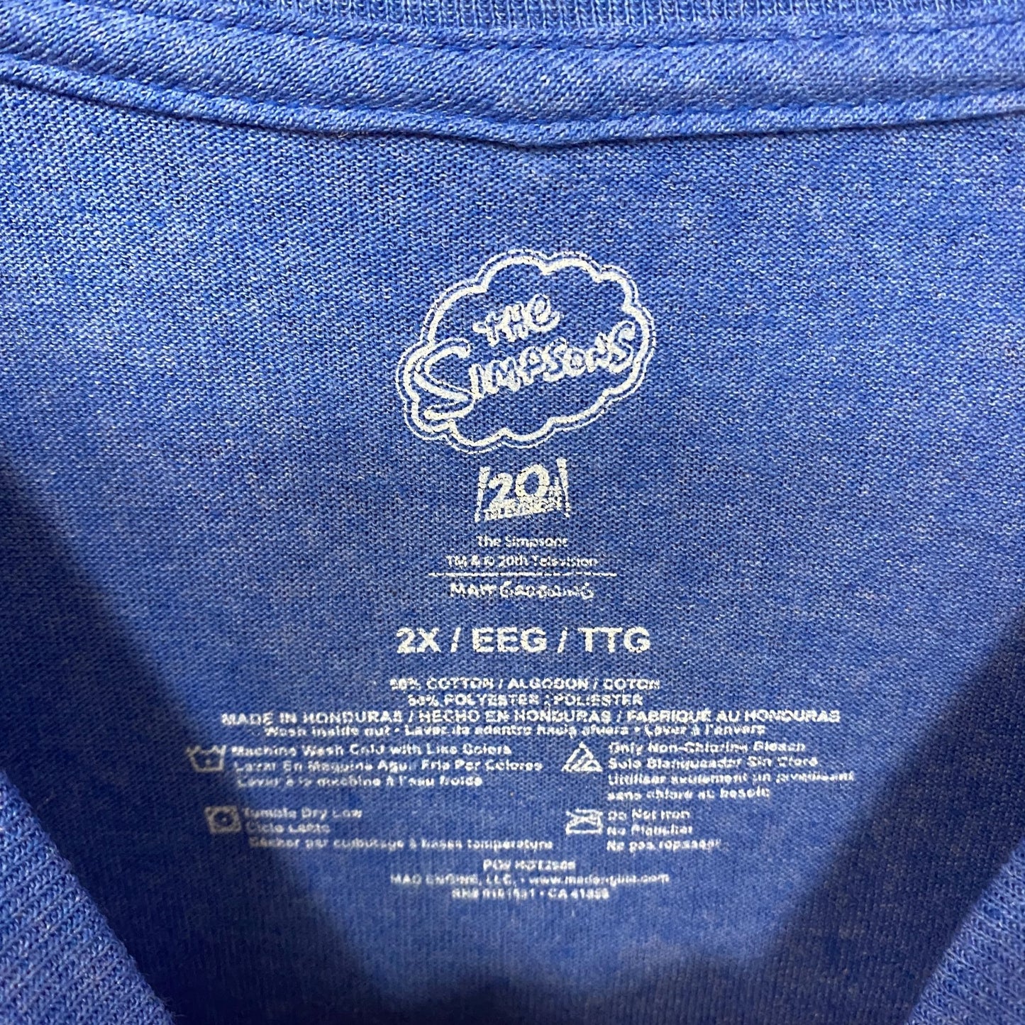 The Simpsons Ralph and His Cat Graphic Tee Royal Blue 2XL