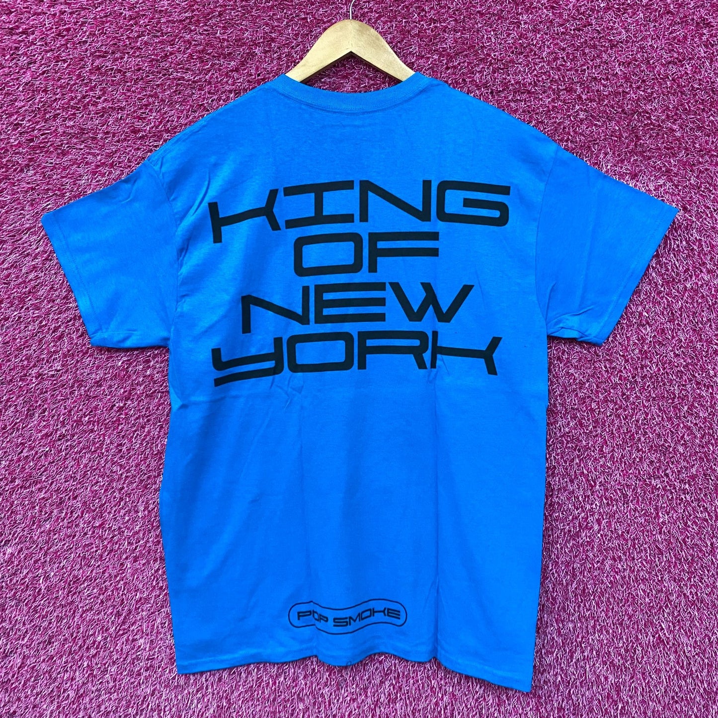Pop Smoke Blue Music Rap Tshirt size Large