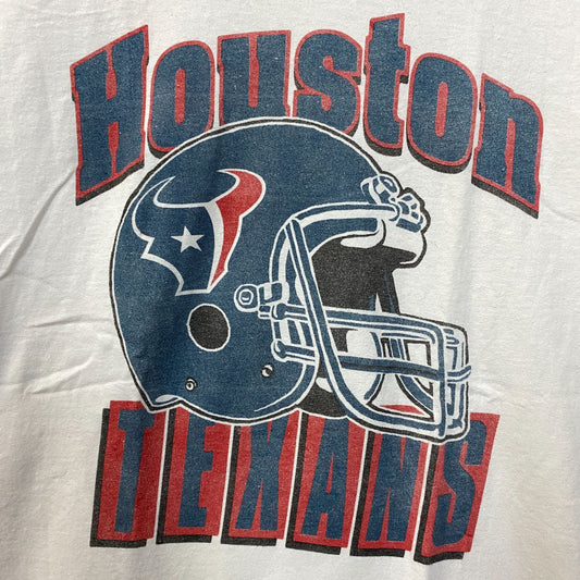 Junk Food NFL Houston Texas Throwback Helmet Logo T- Shirt Large