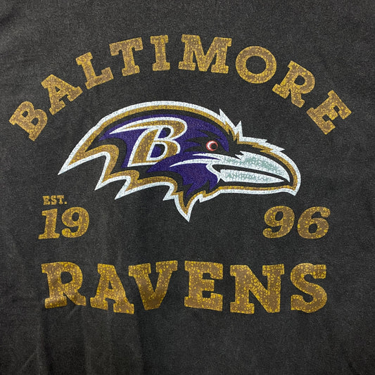 Junk Food Baltimore Ravens Establishment Retro Vintage Style Graphic T-Shirt Small