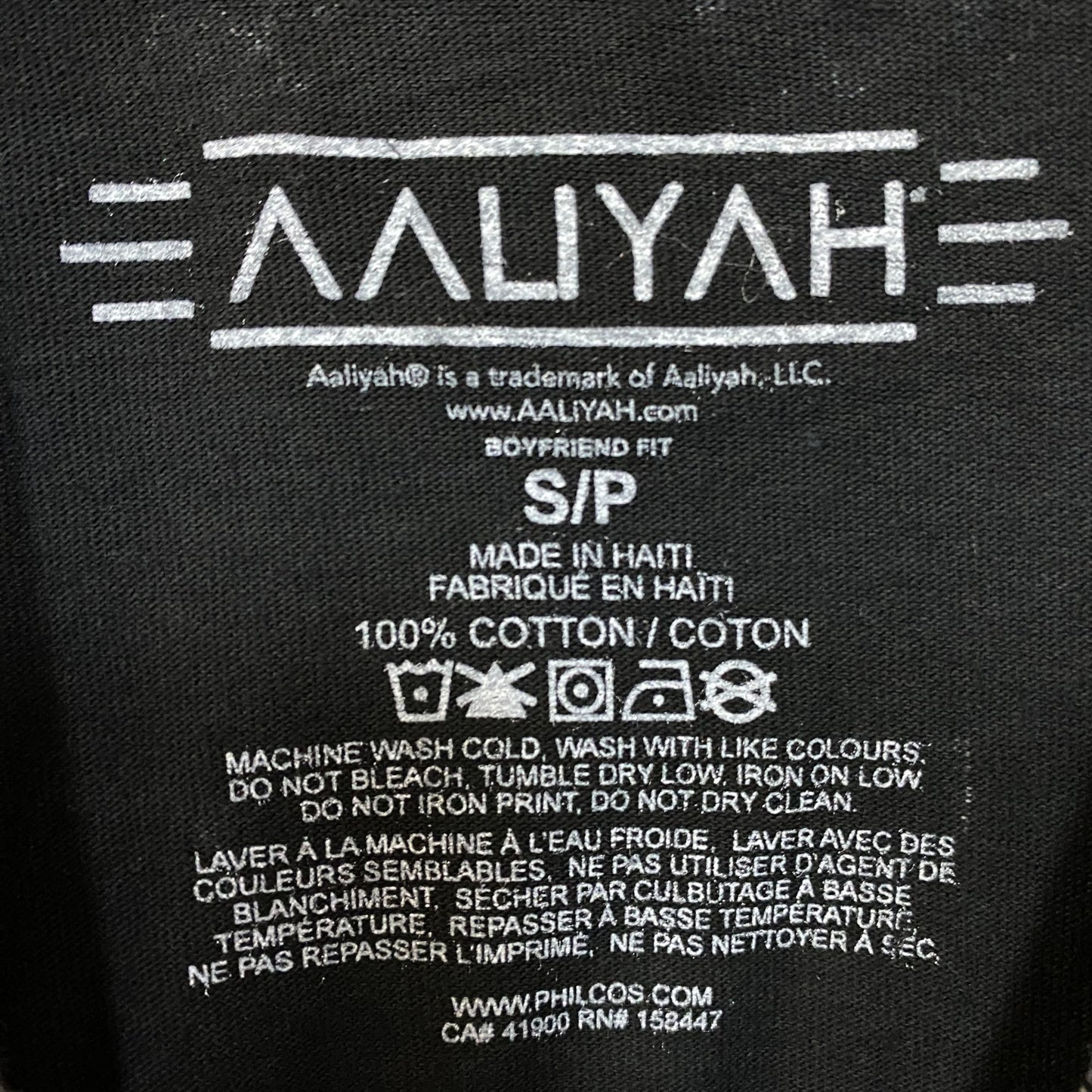 Aaliyah Princess Of RnB Mineral Wash T-Shirt Small