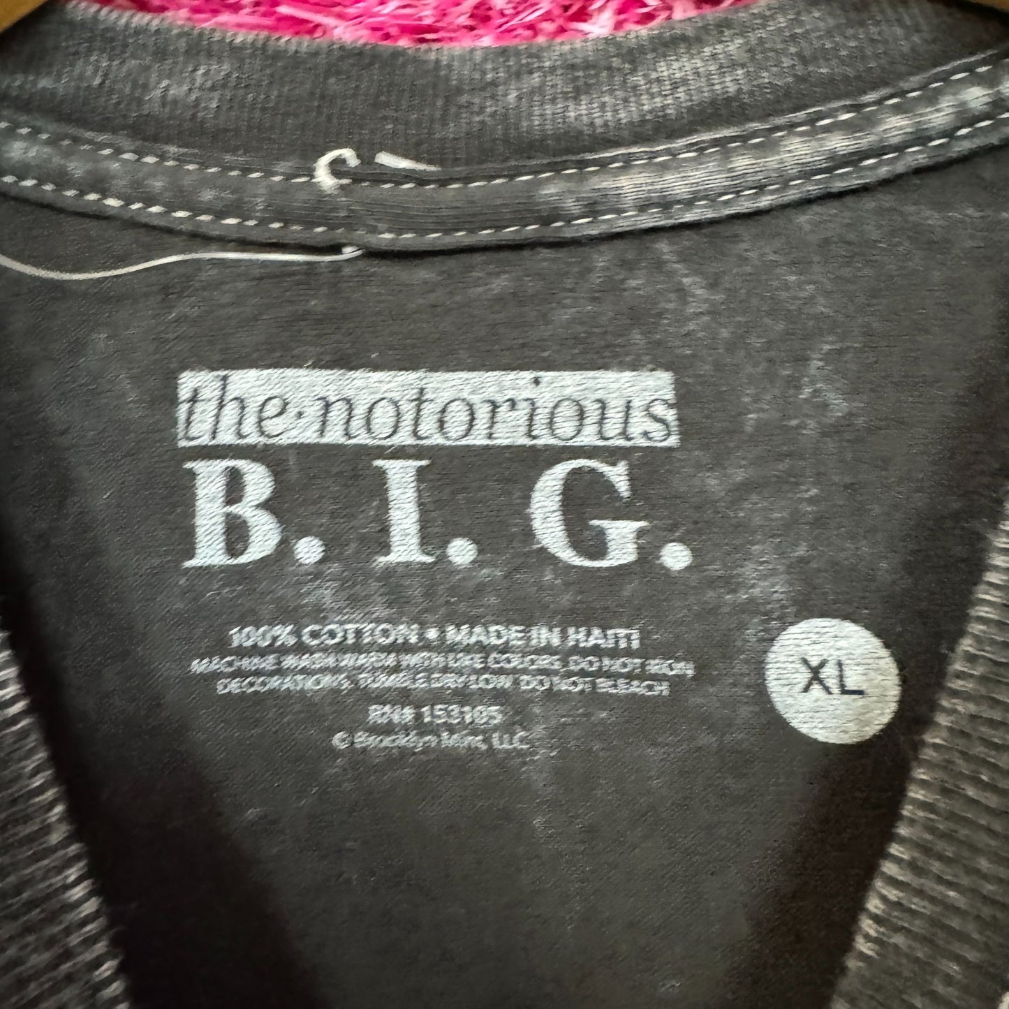 Notorious B.I.G. The What mineral wash Rap shirt size XL