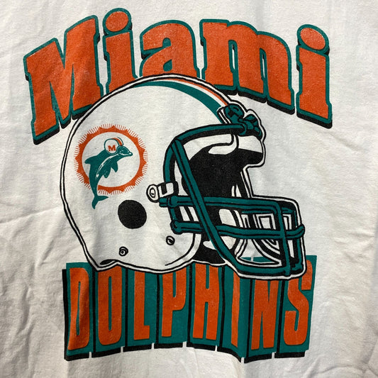 Junk Food NFL Miami Dolphins Throwback Helmet Logo T- Shirt Large