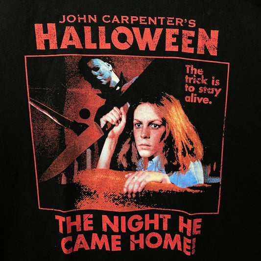 Halloween "The Night He Came Home" Horror Graphic T-Shirt Large