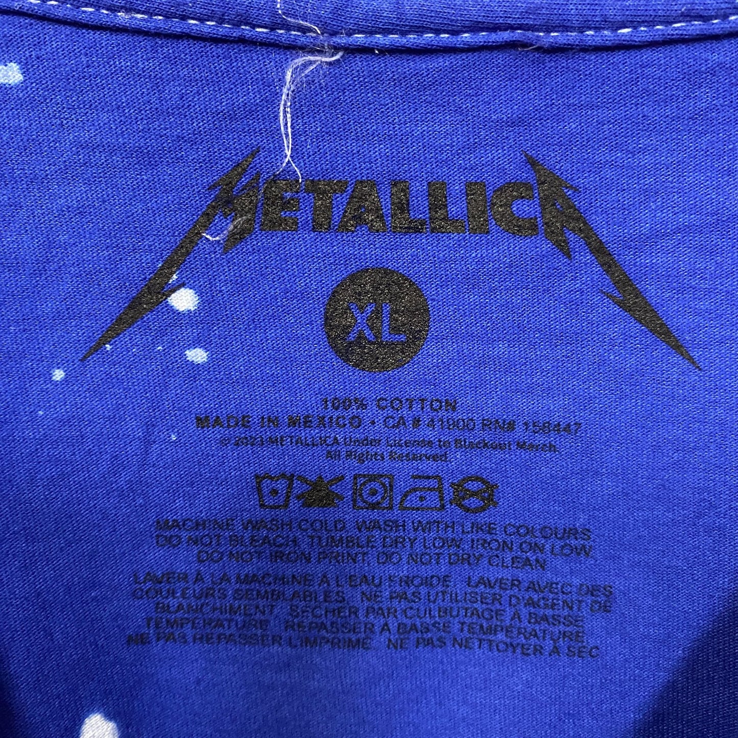 Metallica Vertigo You Will Be Rock Bleach Tie Dye T-Shirt XL