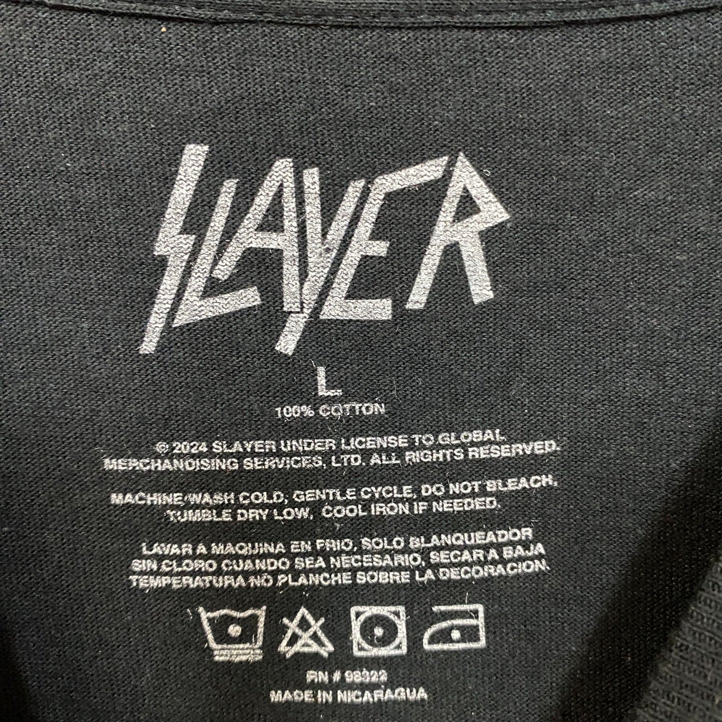 Slayer Show No Mercy Thrash Metal band T-Shirt Large