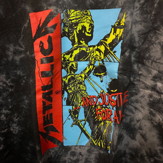 Metallica And Justice For All Tie Dye Crewneck Sweater L/XL