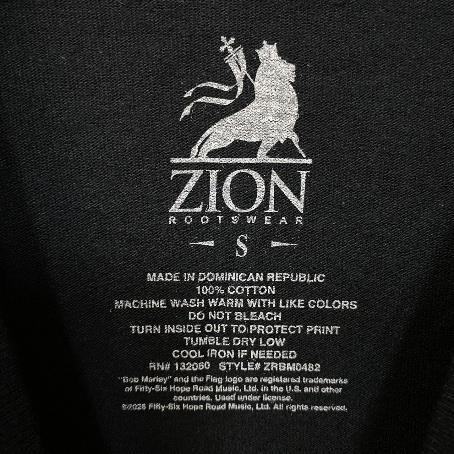 Zion Rootswear Bob Marley Songs of Freedom Graphic T-Shirt Small