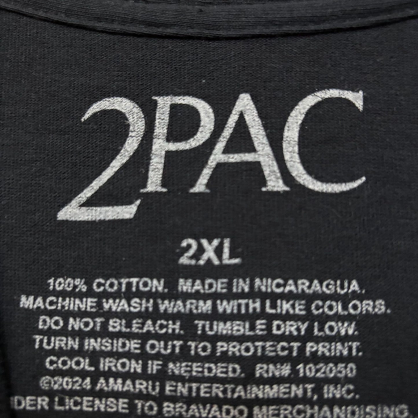 Tupac Shakur Portrait Graphic Design T-Shirt 2XL