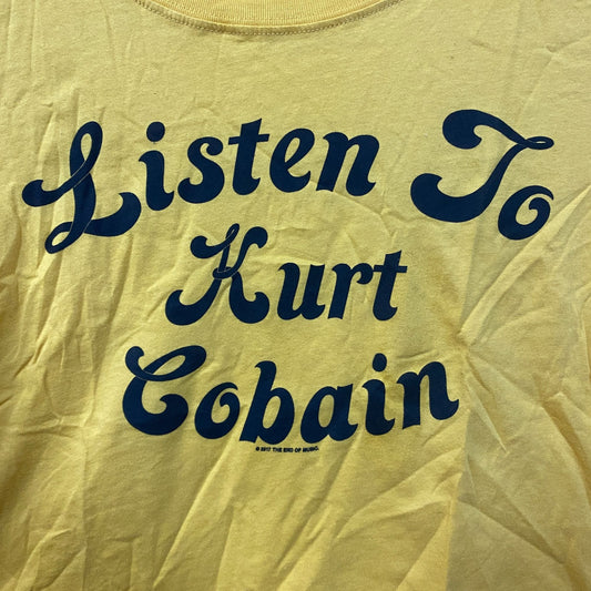 Nirvana Listen To Kurt Cobain Yellow Croptop Large