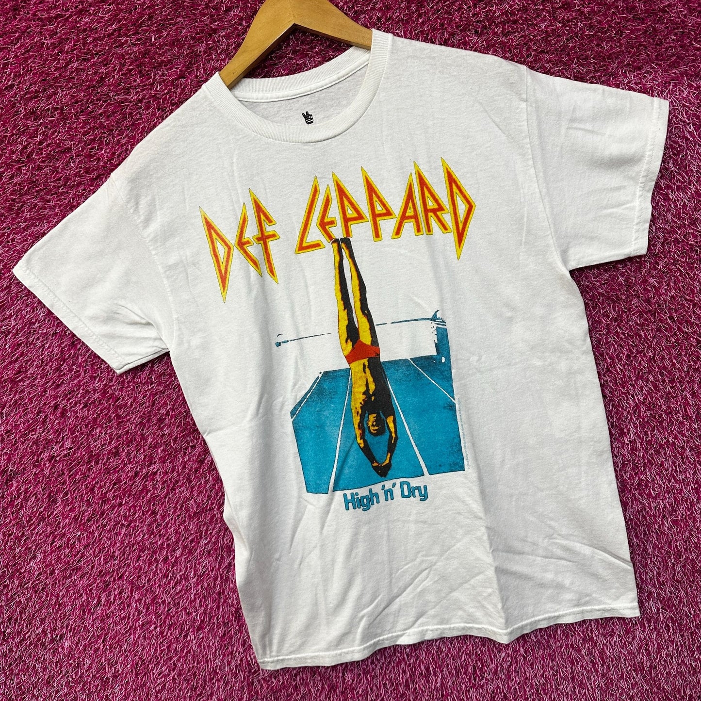 Def Leppard High N Dry Album Cover Art Glam Metal Band Tee S