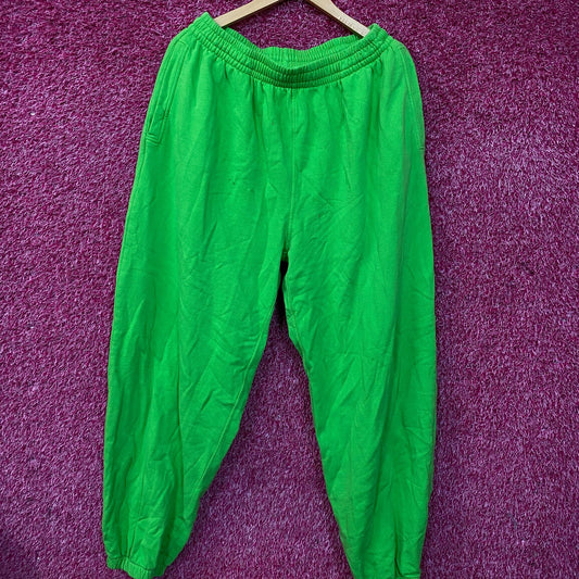 Electric Green Sweat Pants Size XL
