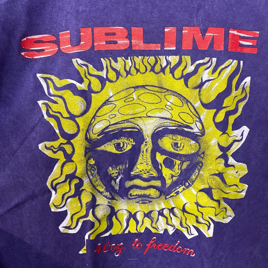 Sublime 40 Oz. To Freedom Sun Logo Graphic T-Shirt Large