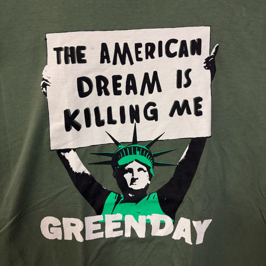 Green Day the American dream is killing me rock Tshirt size large