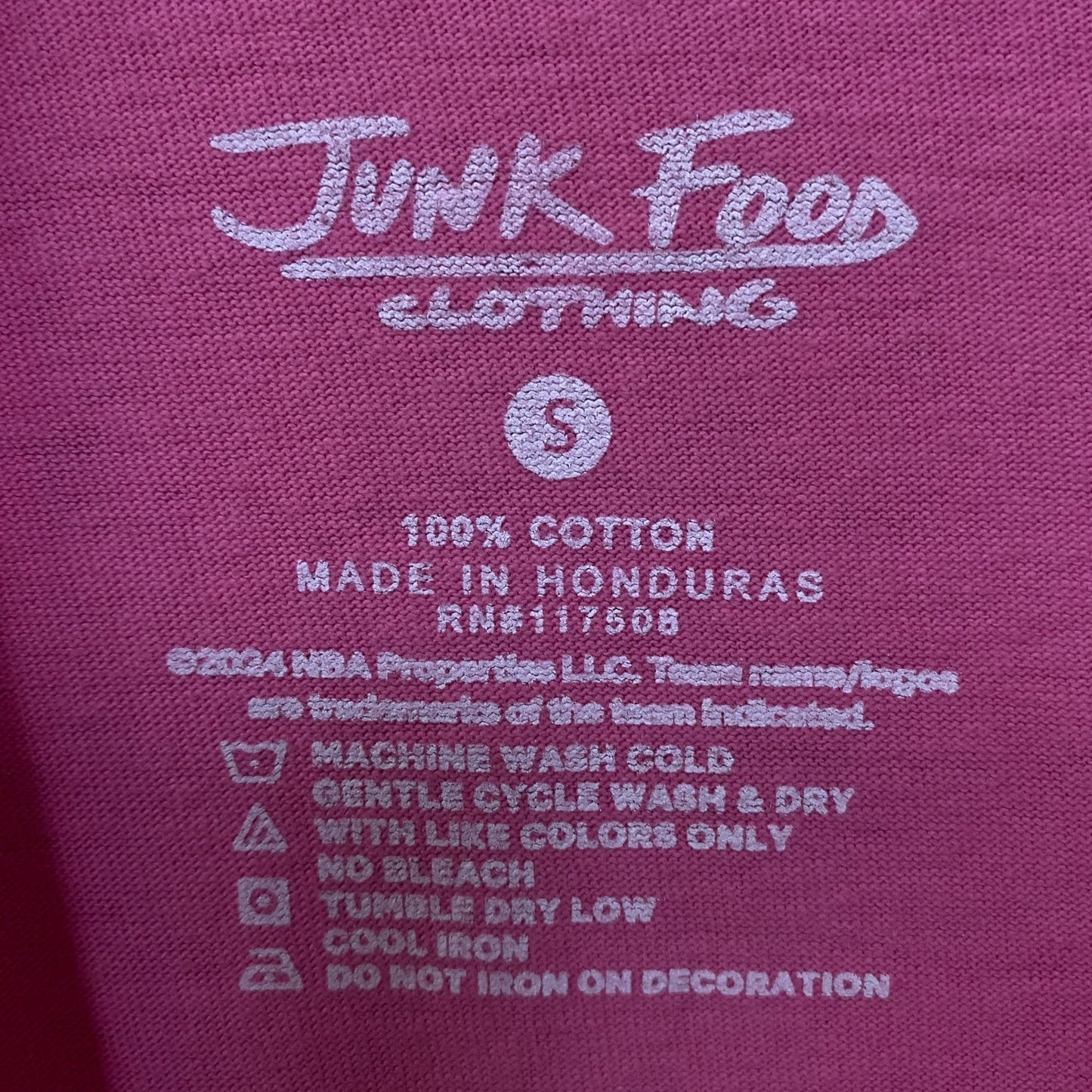 Junk Food Clothing "You Had Me at Champagne" Pink Graphic Tee Small