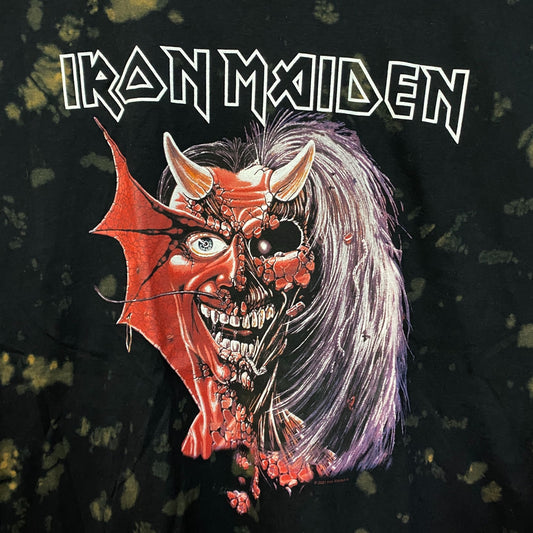 Iron Maiden Oversized Purgatory Bleach dye Tshirt Size Medium