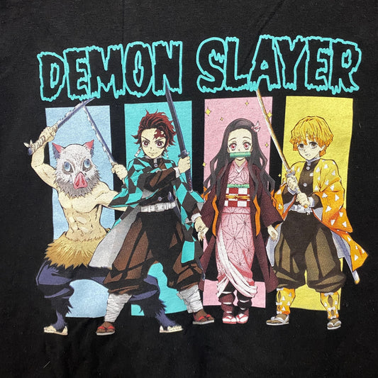 Demon Slayer Inosuke Tanjiro Nezuko Zenitsu Group Portrait T-Shirt 2XL
