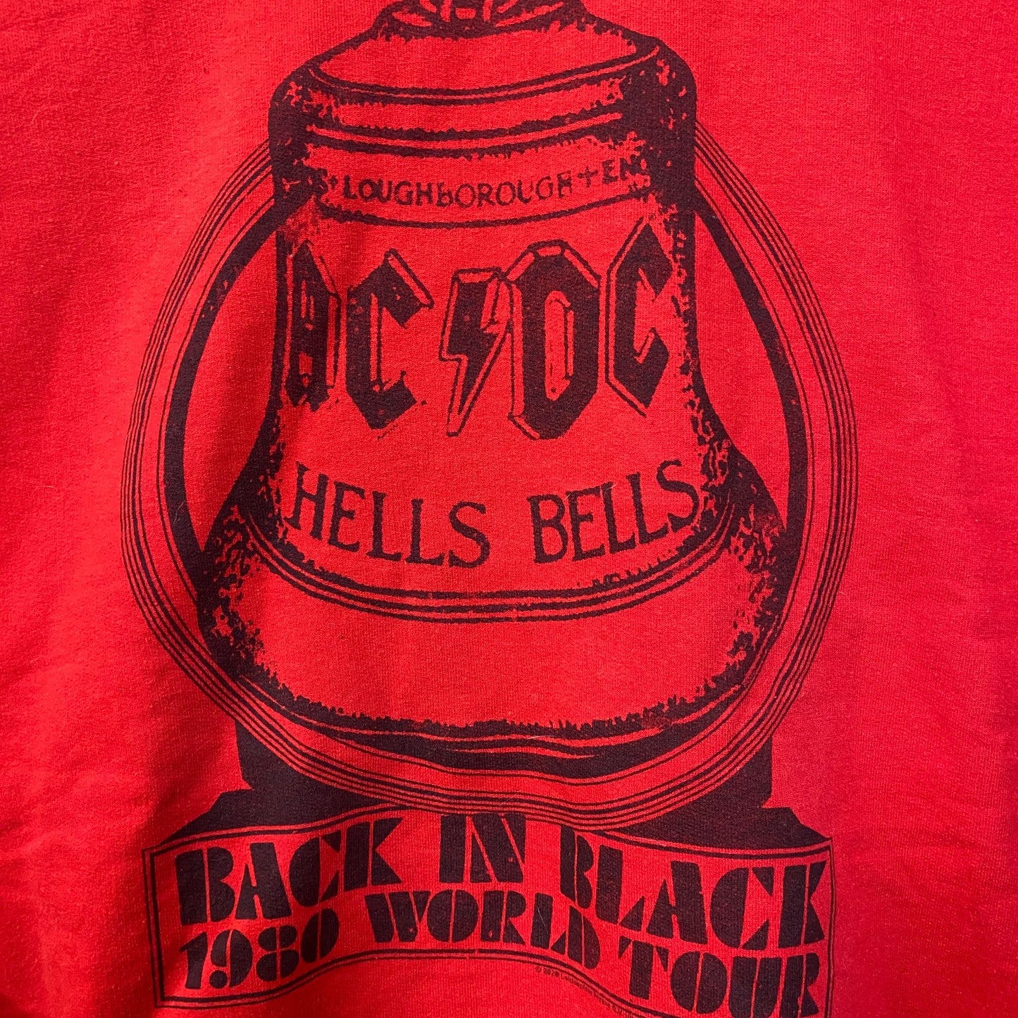 AC/DC Hells Bells Back in Black 1980 World Tour Pullover Sweatshirt Medium