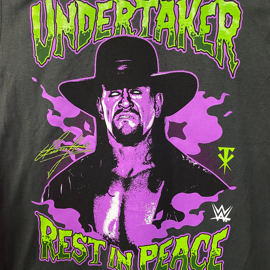 WWE Ash The Undertaker Rest In Peace Glow Ink T-Shirt Small