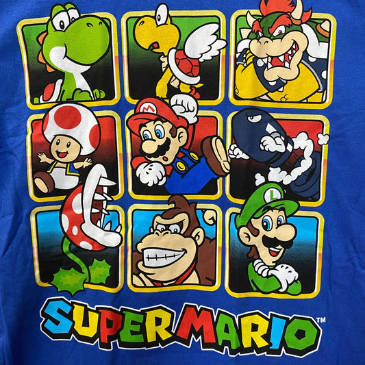 Super Mario Characters Golden Box Graphic T-Shirt Small
