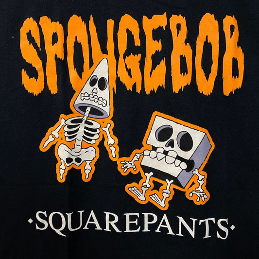 Nickelodeon Spongebob Squarepants Spongebob & Patrick Skeleton halloween T-Shirt Large