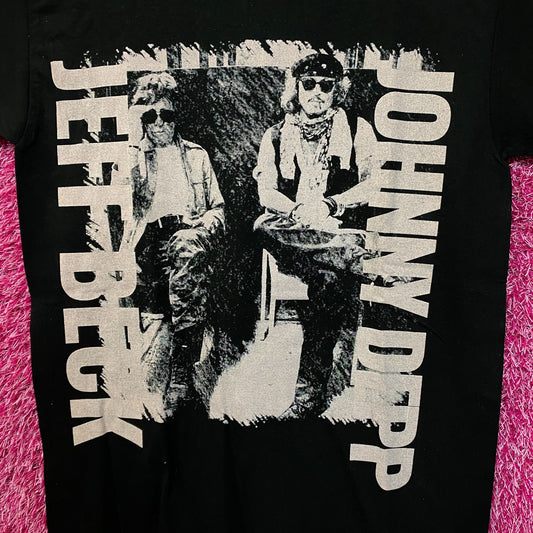 Jeff Beck Johnny Depp California Nevada Rock Duo Tour Tee S