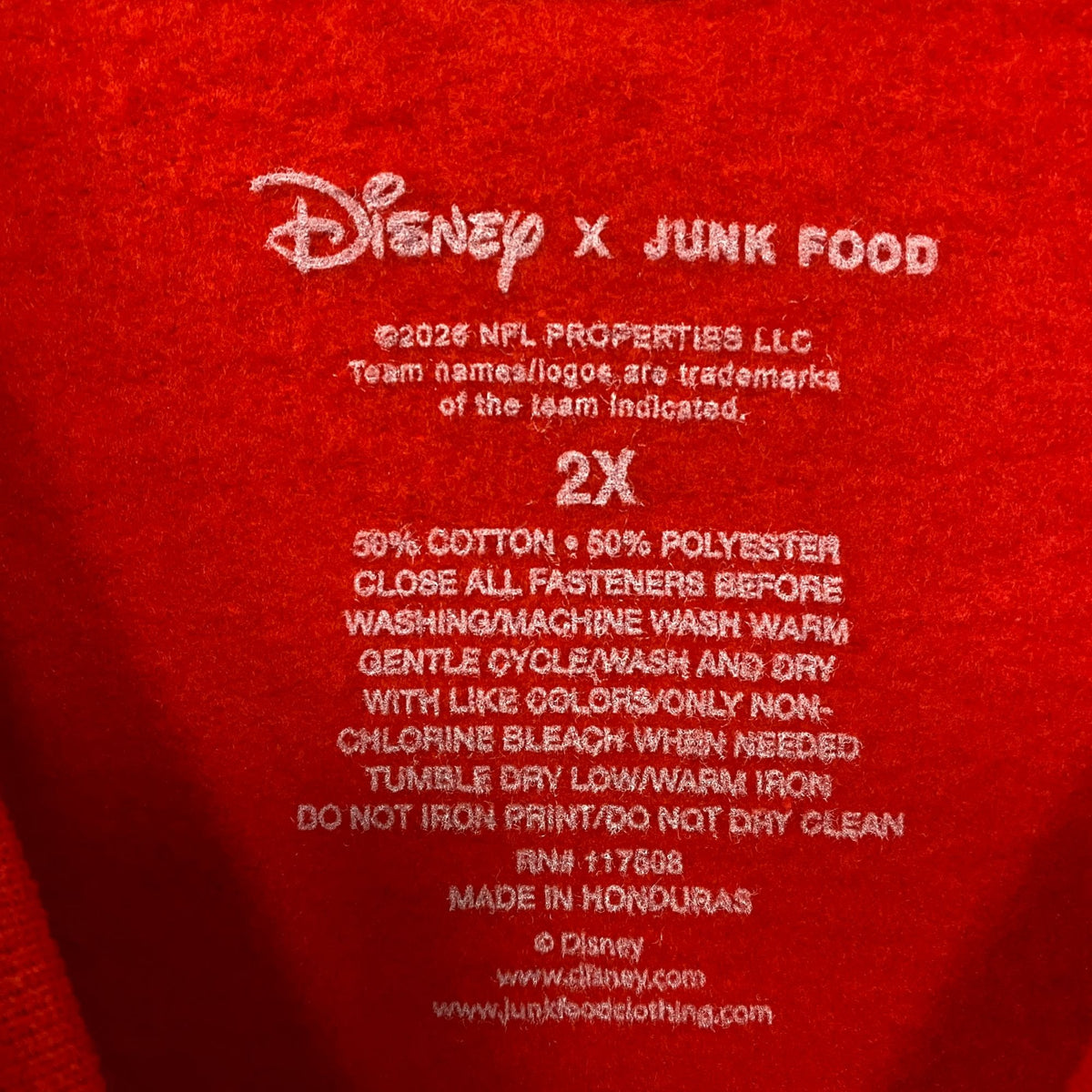 Junk Food X Disney Kansas City Chiefs Crewneck sweater 2XL
