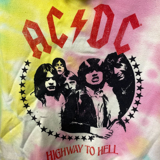 ACDC Highway to Hell Rock Band Tie-Dye Hoodie Medium