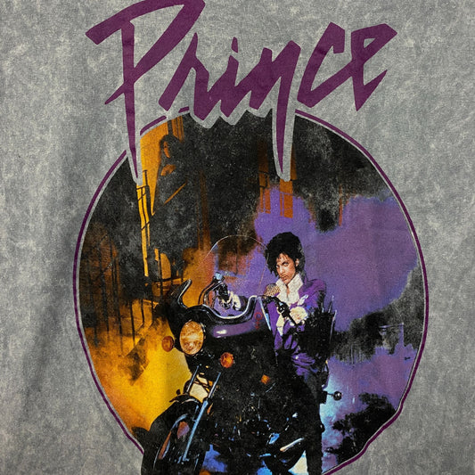 Prince Purple Rain Acid Wash Graphic T-Shirt Medium