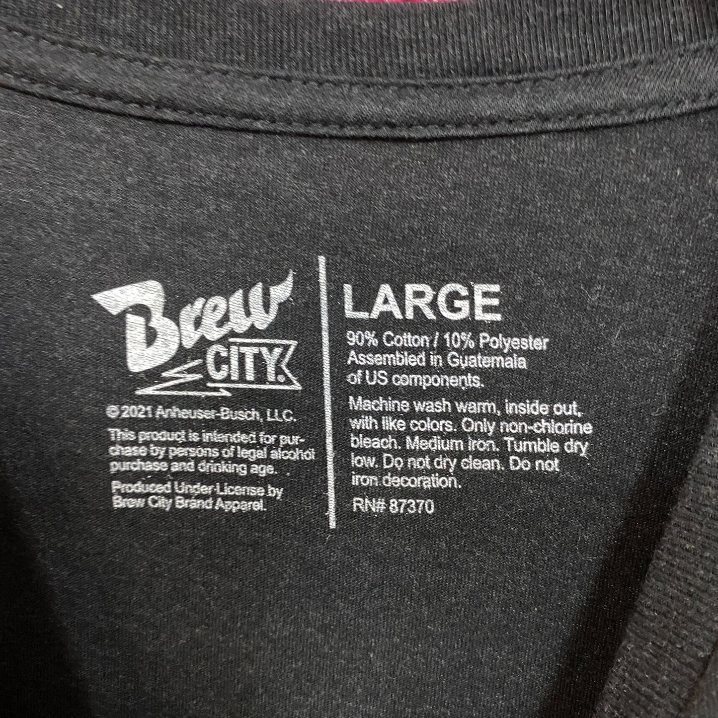 Brew City Beer Gear Genuine Bud Light Beer Retro Style T-Shirt Large