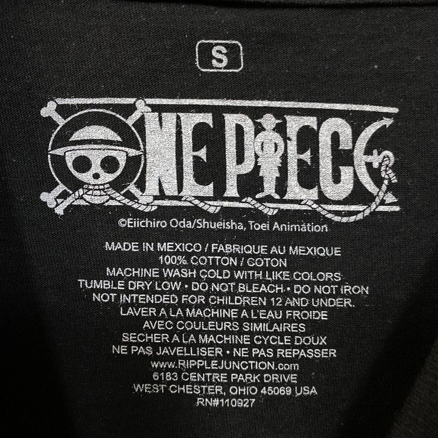 One Piece Straw Hat Crew Monkey D. Luffy Anime T-Shirt Small