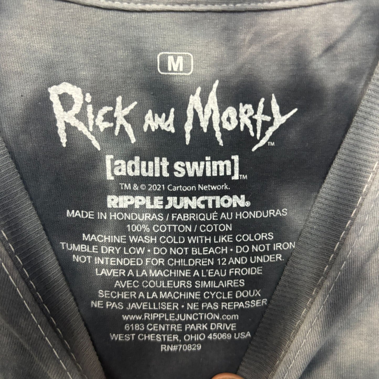 Rick and Morty With Summer tie dye tshirt size medium