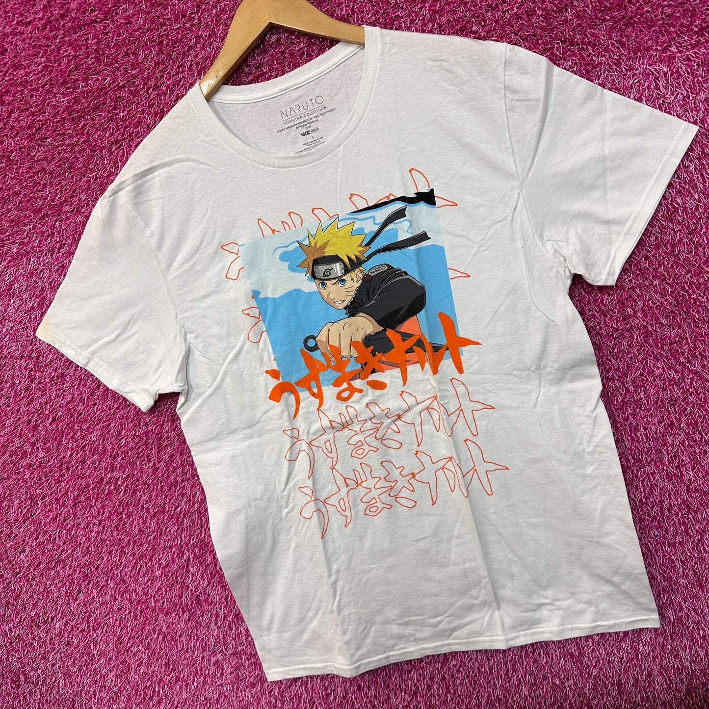 Naruto Uzumaki Hidden Leaf Hero Naruto Shippuden Anime Tee L