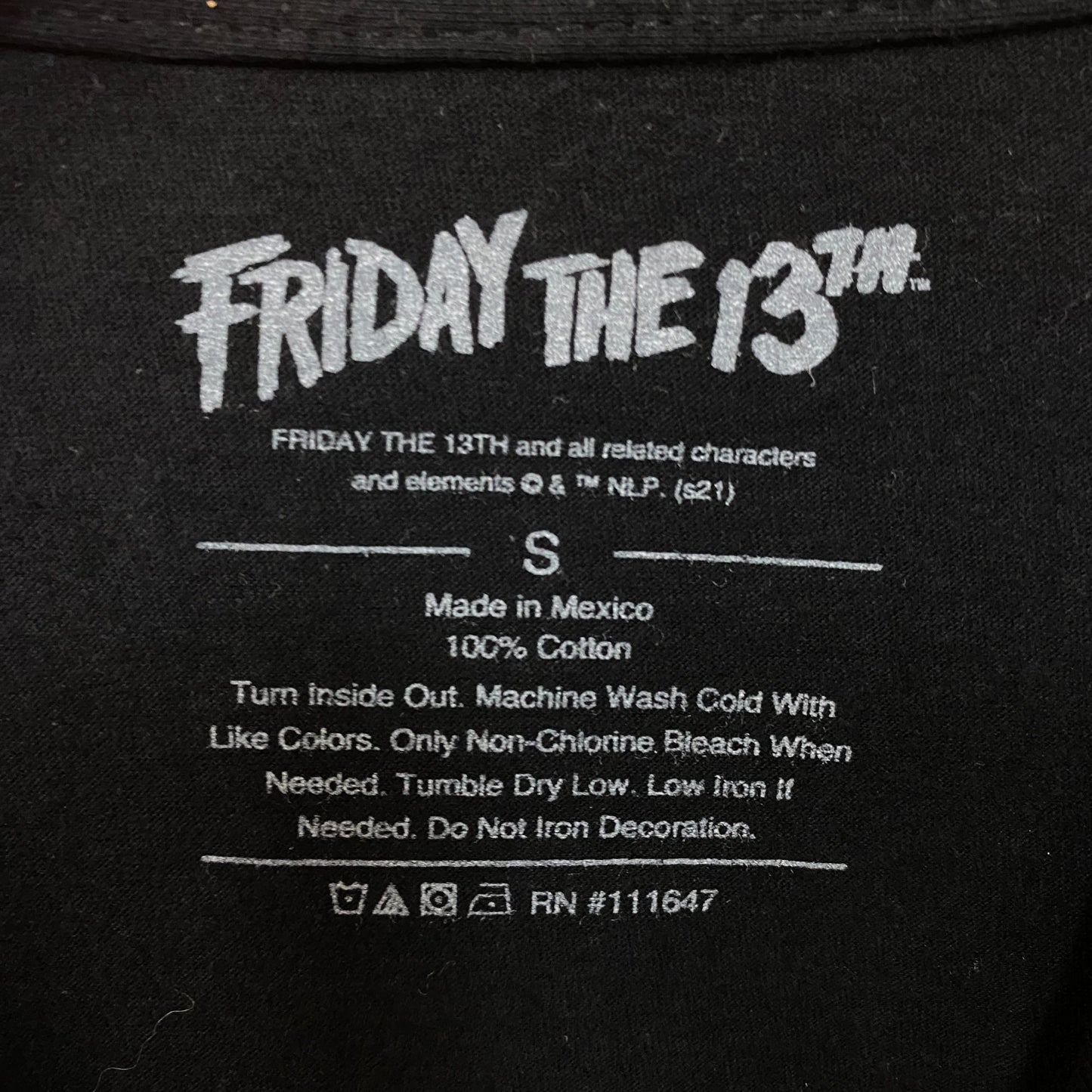 Friday the 13th Jason Vorhees Camp Crystal Lake No Place To Hide Horror Tshirt Small