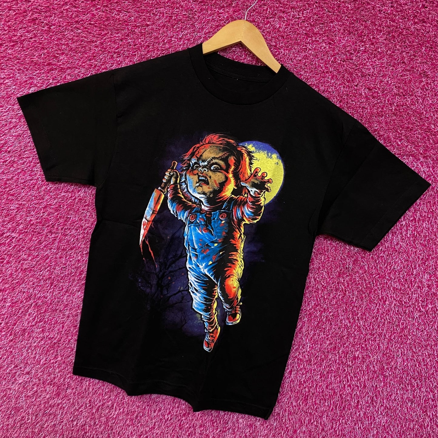 Chucky Full Moon Neon Tshirt size medium