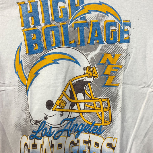 NFL Los Angeles Chargers High Voltage Retro Helmet Logo Graphic T-Shirt Small