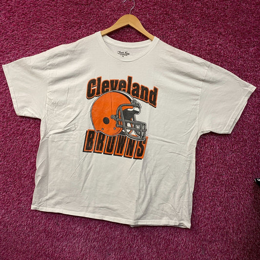 Junk Food Clothing NFL Cleveland Browns Throwback Helmet T-Shirt 2XL