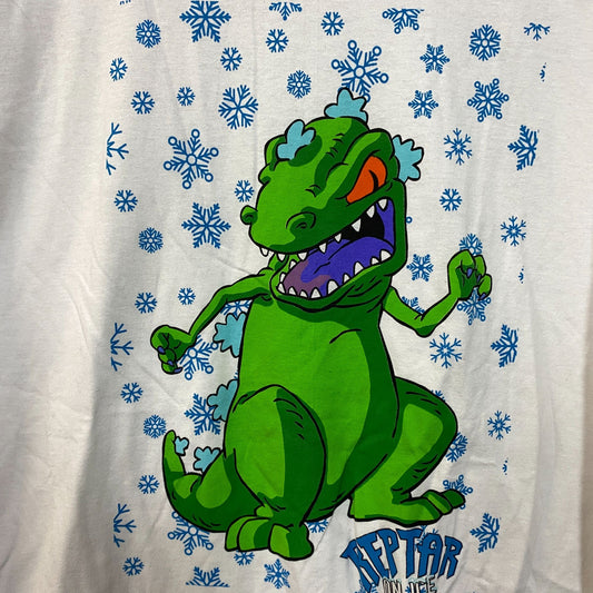 Nickelodeon Rugrats Reptar On Ice Snowflakes Long Sleeve T-Shirt Large