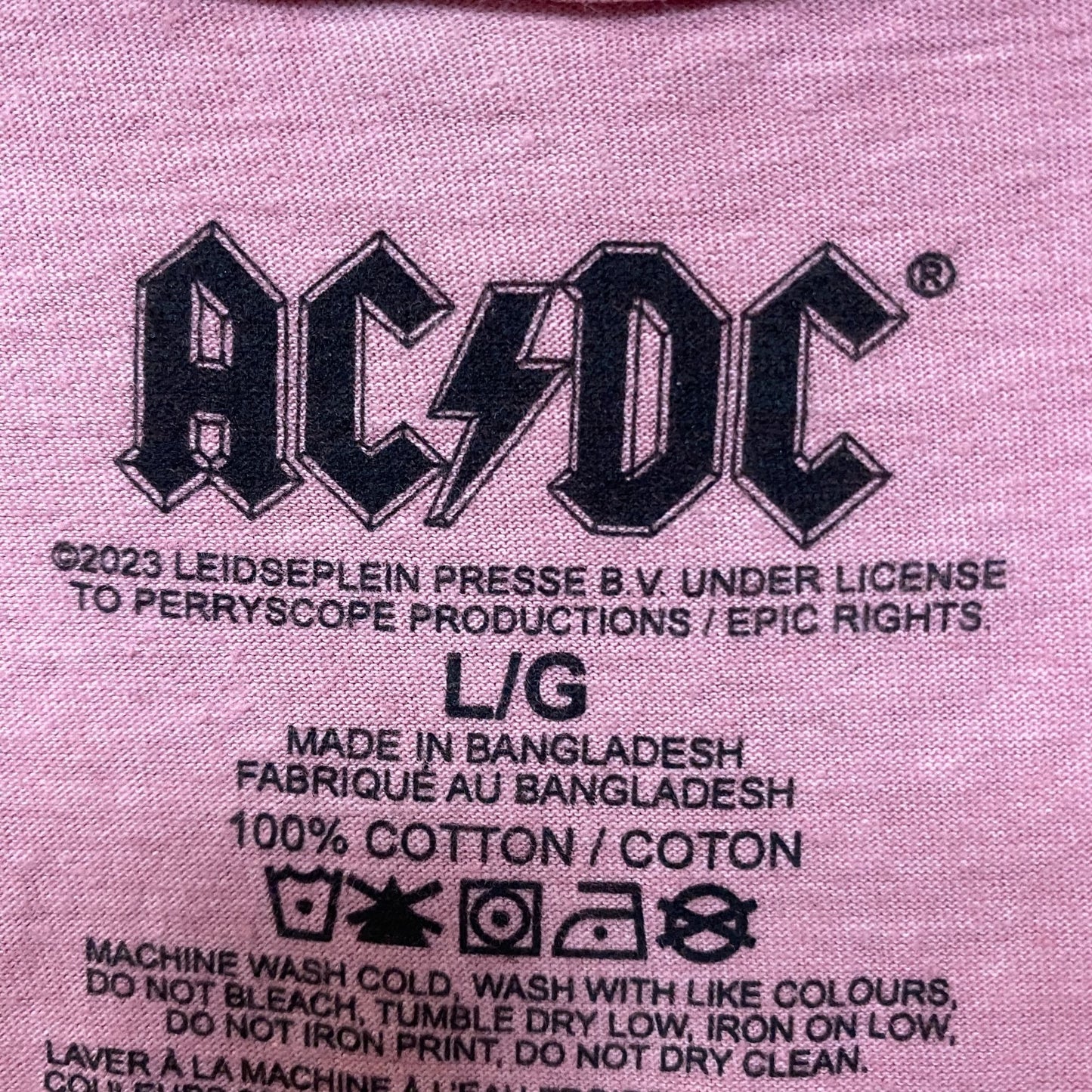 AC/DC Who Made Who Album Art Bedazzled Hard Rock Band Tee large