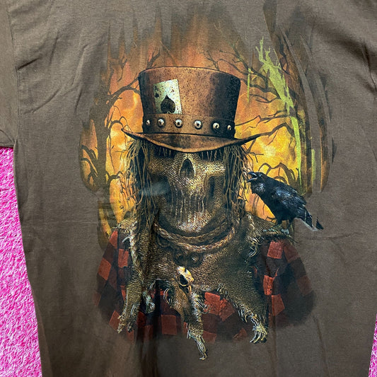 Scarecrow Horror Brown Tshirt size Extra Large