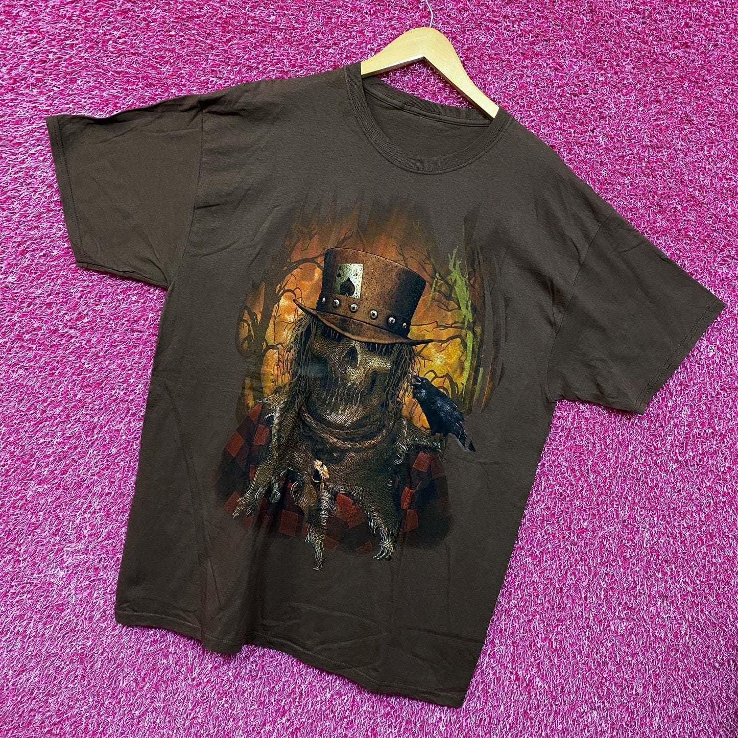 Scarecrow Horror Brown Tshirt size Extra Large